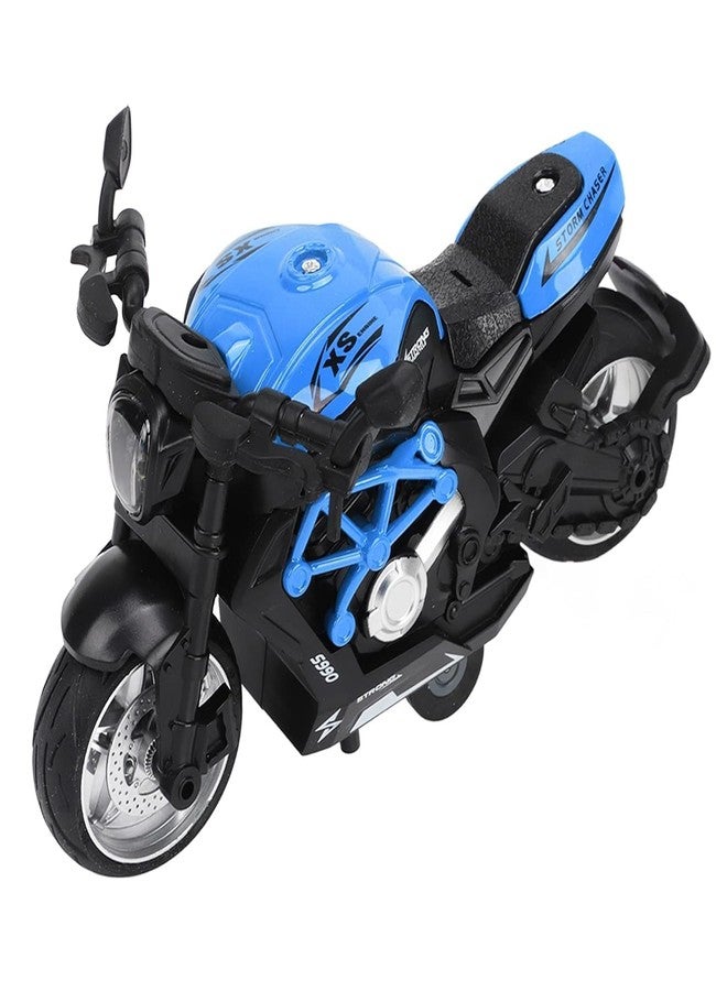 يوفوريا لعبة دراجة نارية من سبيكة معدنية من إنتاج شركة EUPHORIA Rk Toys | لعبة دراجة نارية تعمل بالسحب للخلف، تنمي التنسيق، بإضاءة رائعة ومؤثرات صوتية عالية المحاكاة، مناسبة للتجميع (أزرق) - Image 4